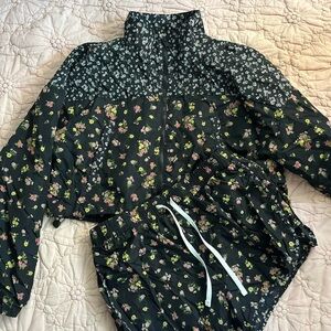 Aeropostale Black Floral Track Set